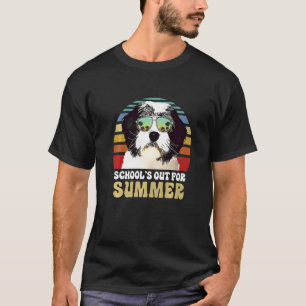 Camiseta Escolas Fora Para O Verão Polonês Lowland Sheepdog