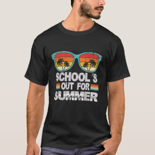 Camiseta Escolas Para Óculos De Sol Vintage De Verão Para T