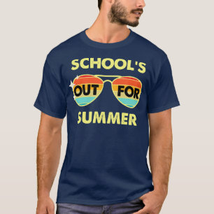 Camiseta Escolas Saídas Para O Verão De Óculos De Sol De Ve