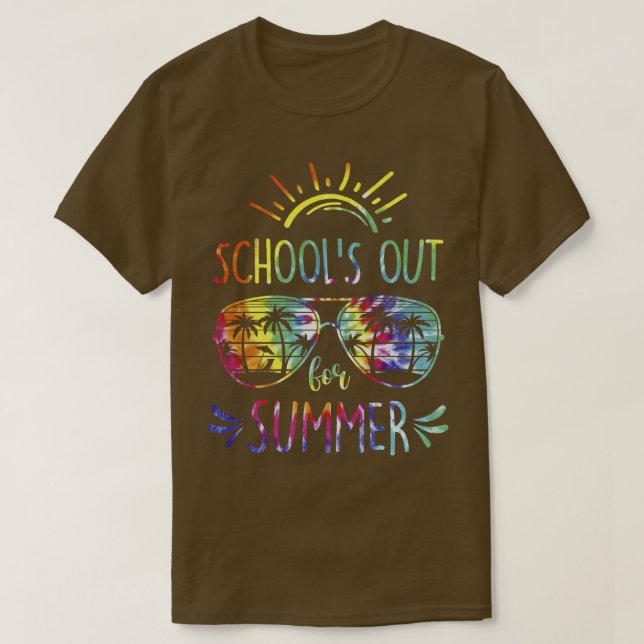 Camiseta Escolas Saídas Para Óculos De Verão No Dia Passado (Frente do Design)