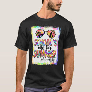 Camiseta Escolas Secretárias Saídas Para O Verão Tie Dye No