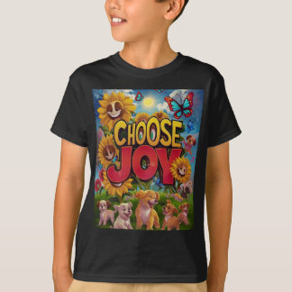 Camiseta Escolha a alegria: T-Shirt das Crianças Inspiracio