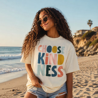 Camiseta Escolha a Bondade - Vibrações Positivas Coloridas,