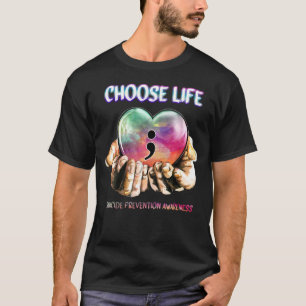 Camiseta Escolha a Consciência da Prevenção ao Suicídio