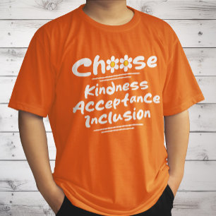 Camiseta Escolha a Consciência de Inclusão de Aceitação de