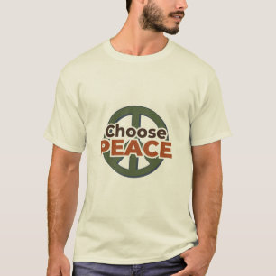 Camiseta Escolha a Paz Tipografia Negrito com Paz Mínima Sy