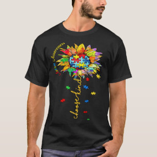 Camiseta Escolha Amável Girassol Conscientização do Autismo