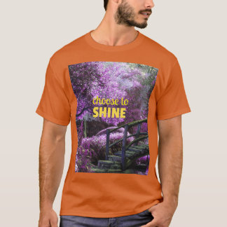 Camiseta escolha brilhar a inspiração motivacional de frase