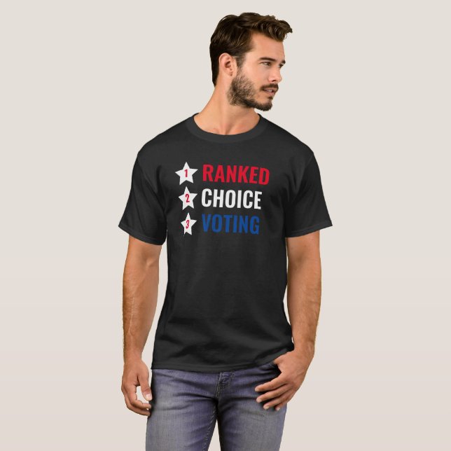 Camiseta Escolha Classificada Votando Ação Política de RCV (Frente Completa)