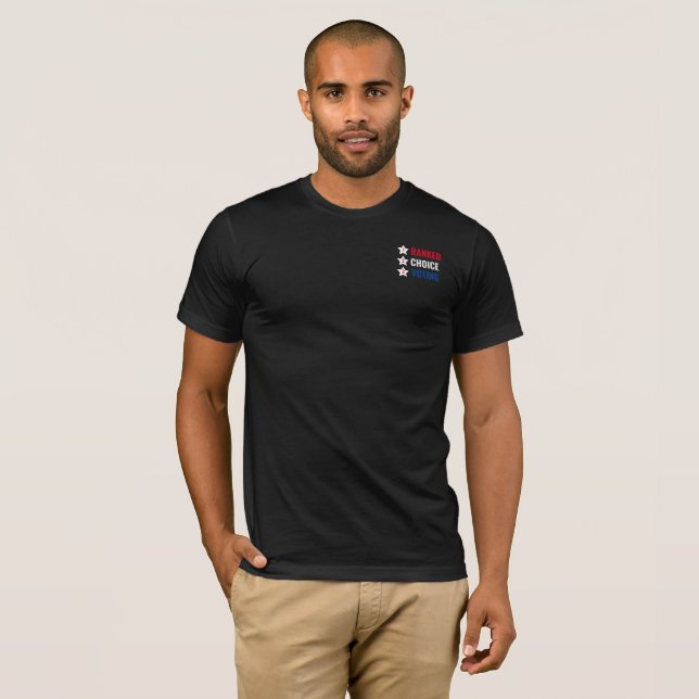Camiseta Escolha Classificada Votando Ação Política de RCV (Frente Completa)
