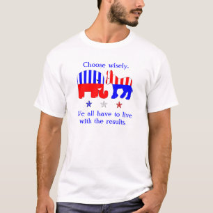 Camiseta Escolha com Sabedoria Animais Políticos