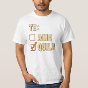 Camiseta Escolha do espanhol do Tequila de Te Amo