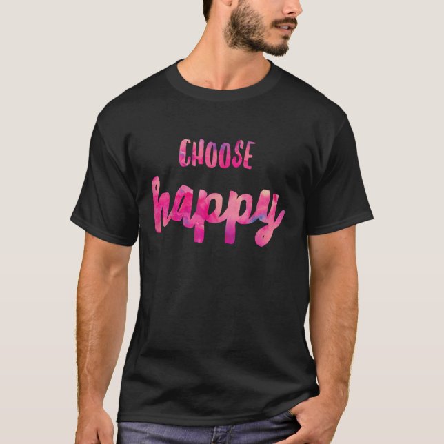 Camiseta Escolha Felicidade Positiva Viba Felicidade Gratit (Frente)