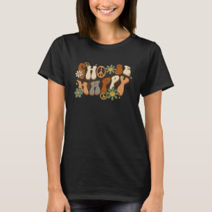 Camiseta Escolha Feliz Sinal de Paz Flores de Margarida Ret