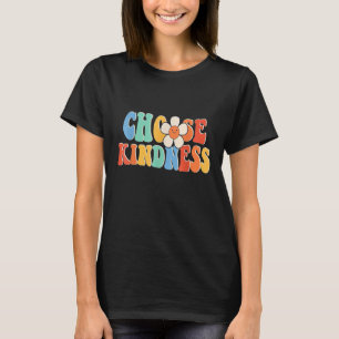 Camiseta Escolha gentileza Retro Groovy Daisy Seja gentil I