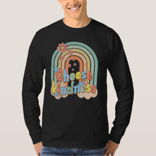 Camiseta Escolha Gentileza Seja Amável Positivo Feliz Flor
