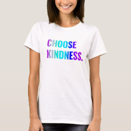 Camiseta Escolha gentileza T-Shirt Purple/Blue Lettering