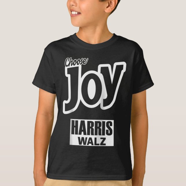 Camiseta Escolha Joy Kamala Harris Tim Walz Slogan 2024 Gal (Frente)