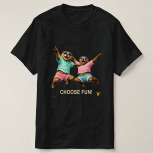 Camiseta Escolha o Duo de Lontra Divertido