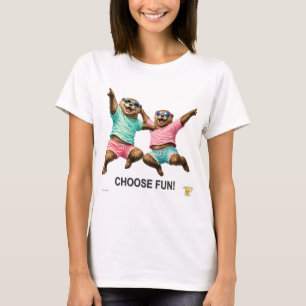 Camiseta Escolha o Duo de Lontras Divertidas