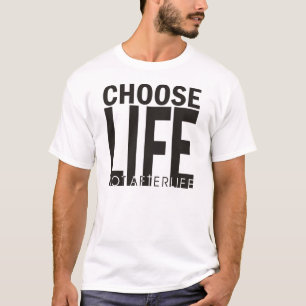 Camiseta Escolha o t-shirt da vida após a morte da vida n