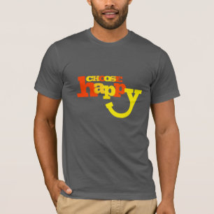 Camiseta Escolha o t-shirt inspirador do slogan amarelo
