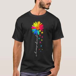Camiseta Escolha o tipo de autismo Sensibilização do Arco-Í