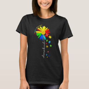 Camiseta Escolha o tipo de autismo Sensibilização Sunflower