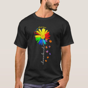 Camiseta Escolha o tipo de autismo Sensibilização Sunflower