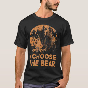 Camiseta Escolha O Urso Engraçado Eu Escolho O Urso Feminis