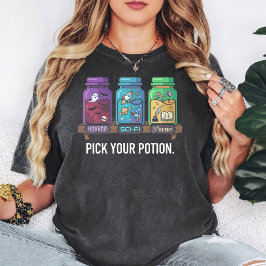 Camiseta Escolha os Potes de Gênero de Poção