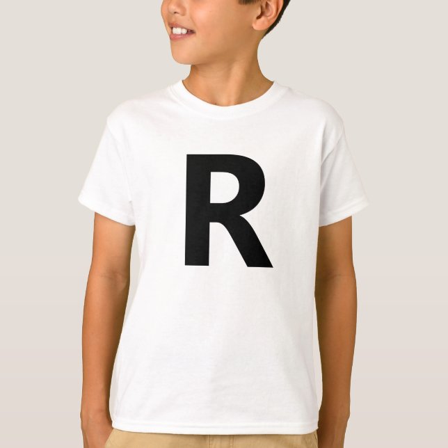 Camiseta Escolha Qualquer Letra | Fonte: Open Sans Condense (Frente)