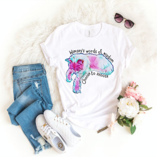 Camiseta Escolha "Snooze Wimsey's Words of Wisdom T-Shirt"