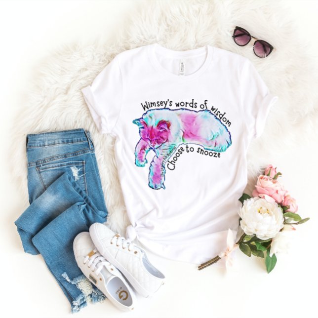 Camiseta Escolha "Snooze Wimsey's Words of Wisdom T-Shirt" (Criador carregado)