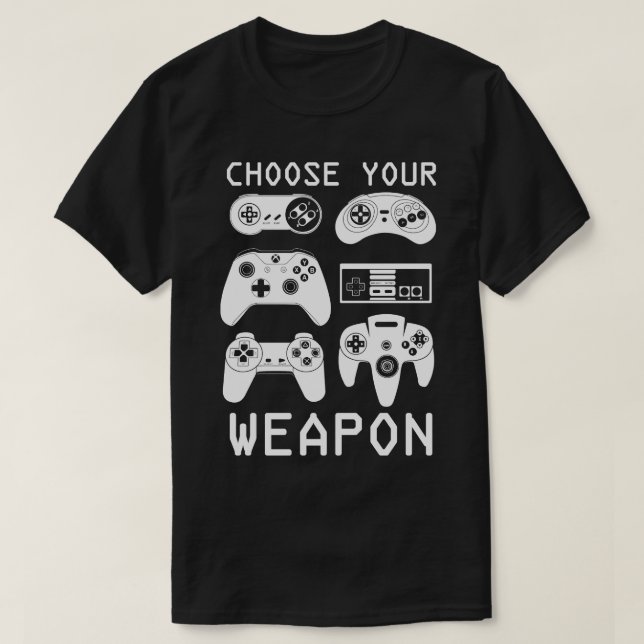 Camiseta Escolha sua arma (Frente do Design)