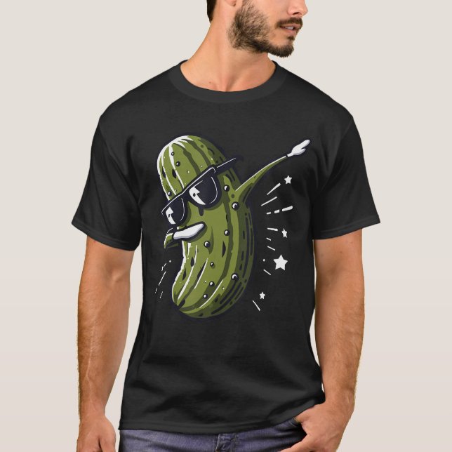 Camiseta Escolhendo Dabbing Com Óculos de Sol Funny Dancing (Frente)
