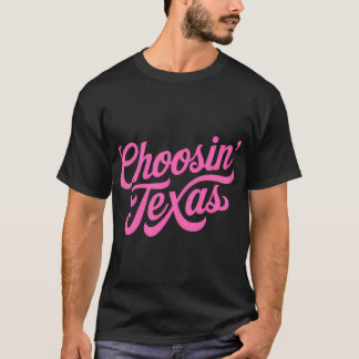 Camiseta Escolhendo o Orgulho do Estado Lone Star Rosa do T