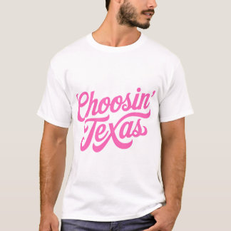 Camiseta Escolhendo o Orgulho do Estado Lone Star Rosa do T