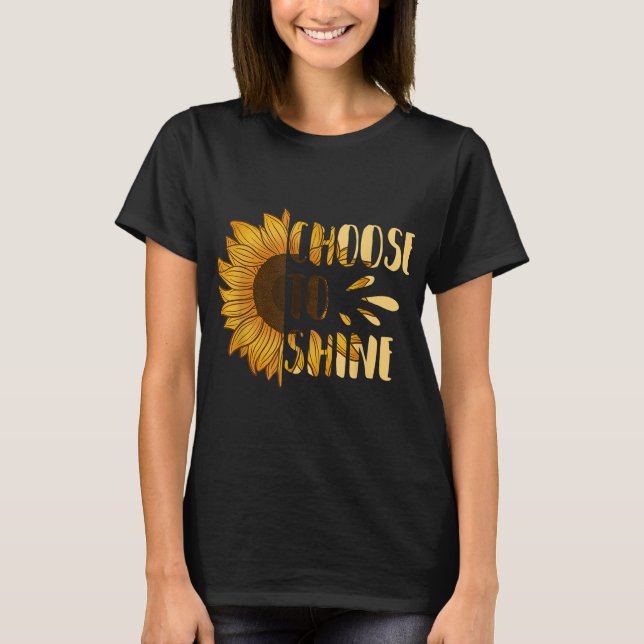 Camiseta Escolher Flor de Girassol Amarelo (Frente)