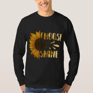 Camiseta Escolher Flor de Girassol Amarelo