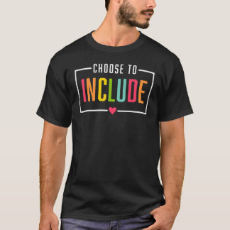 Camiseta Escolher Incluir Para Educação Especial De Profess