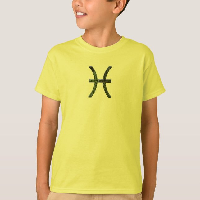 Camiseta Escolher Peixes de Cor Símbolo Astrológico Zodiac (Frente)