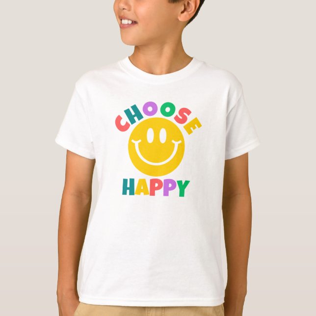 Camiseta Escolher T-Shirt Feliz (Frente)
