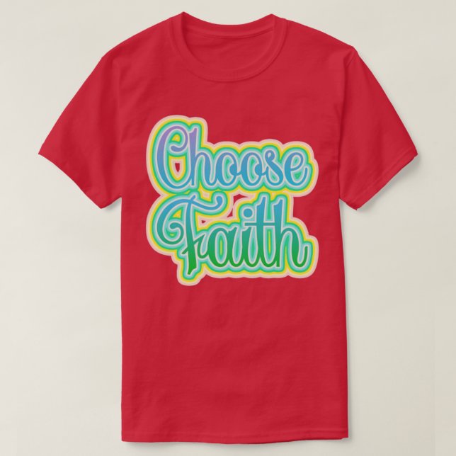 Camiseta Escolher Tipografia Inspiracional Faith (Frente do Design)