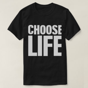 Camiseta Escolher vida (Impressão branco) motivacional