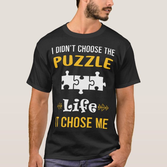 Camiseta Escolheu-me Puzzles (Frente)