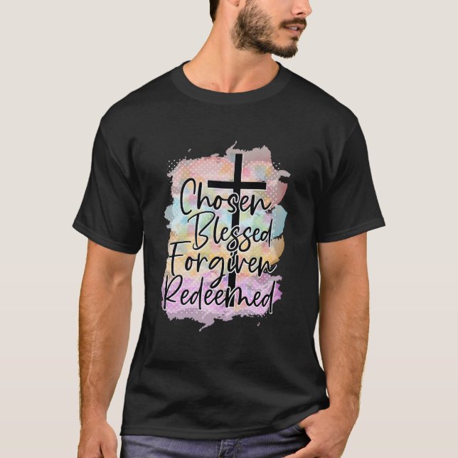 Camiseta Escolhida abençoada e perdoada Christi Religiosa (Frente)