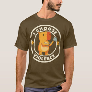 Camiseta Escolho a Violência Funny Capybara por Tobe Fonsec