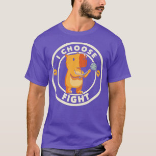 Camiseta Escolho Lutar com a Engraçada Capybara por Tobe Fo