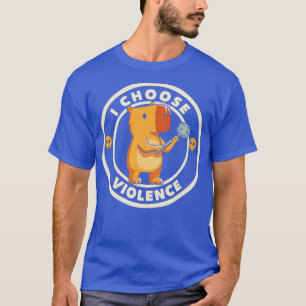 Camiseta Escolho Violência Capivara Engraçada por Tobe Fons